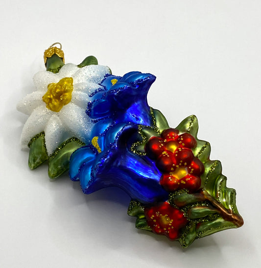 Baumschmuck-Christbaumschmuck-Blumenstrauss-Swissness-Alpenblumen-Edelweiss-Enzian-Alpenrosen-weihnachts-deko-ch-Galerie-Luechinger-2