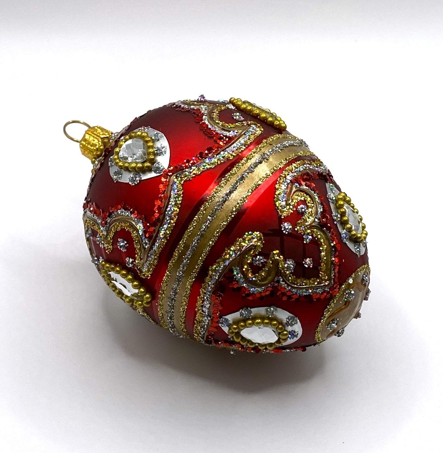 Baumschmuck-Christbaumschmuck-Christbaumkugel-Faberge-Rot-Barockmuster-Silber-Steine-weihnachts-deko-ch-Galerie-Luechinger-3