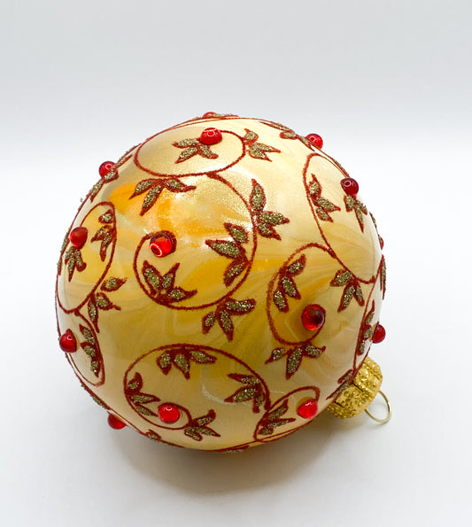 Baumschmuck-Christbaumschmuck-Christbaumkugel-creme-Rankenmuster-weihnachts-deko-ch-Galerie-Luechinger-ch1