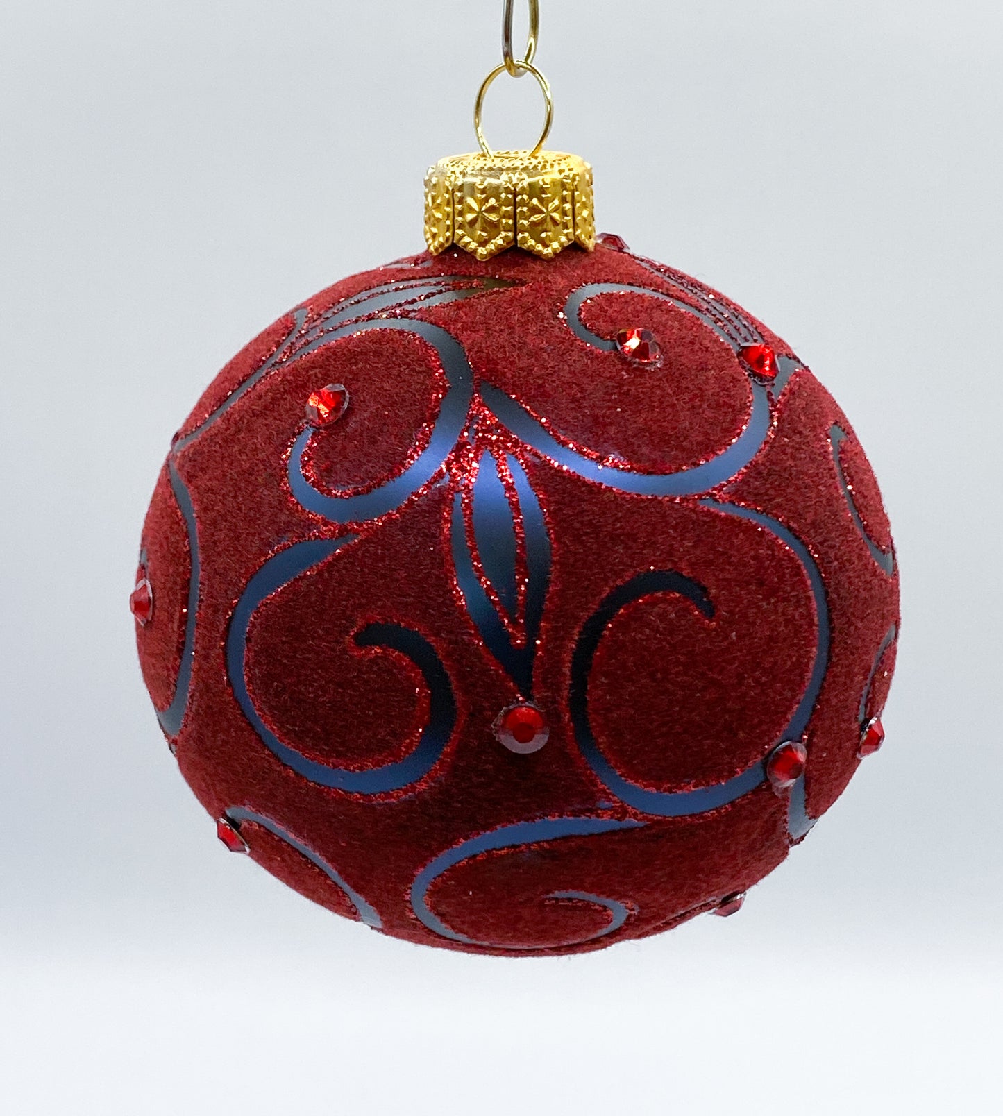 Baumschmuck-Christbaumschmuck-Christbaumkugel-dunkelrot-Ranken-weihnachts-deko-ch-Galerie-Luechinger