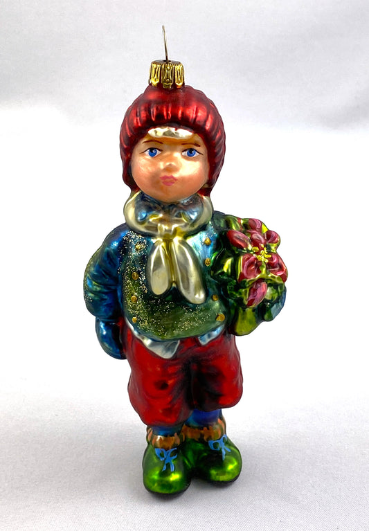 Baumschmuck-Christbaumschmuck-Engel-Junge-Blumenstrauss-KOMOZJA-MOSTOWSKI-weihnachts-deko-ch-Galerie-Luechinger-1