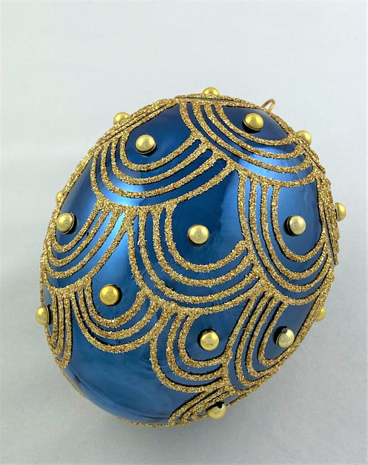 Baumschmuck-Christbaumschmuck-Faberge-Ei-gold-dunkelblau-art-deco-weihnachts-deko-ch-Galerie-Luechinger