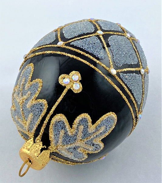 Baumschmuck-Christbaumschmuck-Faberge-Ei-gold-schwarz-empire-weihnachts-deko-ch-Galerie-Luechinger2
