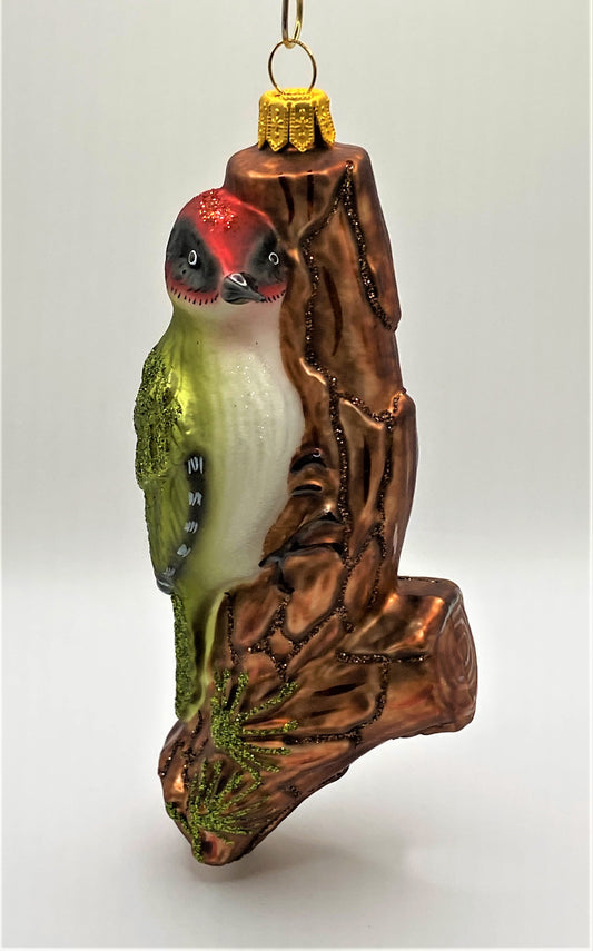 Baumschmuck-Christbaumschmuck-Gruenspecht-Baumstamm-weihnachts-deko-ch-Galerie-Luechinger-2