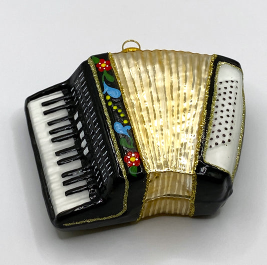 Baumschmuck-Christbaumschmuck-Handorgel-Schwarz-Blumendekor-Akkordeon-weihnachts-deko-ch-Galerie-Luechinger-2