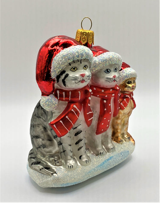 Baumschmuck-Christbaumschmuck-Katzen-Familie-Weihnachtsmuetze-weihnachts-deko-ch-Galerie-Luechinger-2