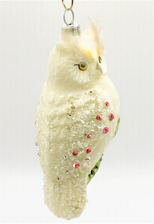 Baumschmuck-Christbaumschmuck-Schnee-Eule-Echtfeder-Schmucksteine-weihnachts-deko-ch-Galerie-Luechinger-2