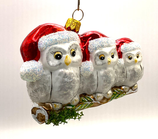 Baumschmuck-Christbaumschmuck-Schnee-Eule-Weihnachtsmuetze-Eulenfamilie-weihnachts-deko-ch-Galerie-Luechinger-2
