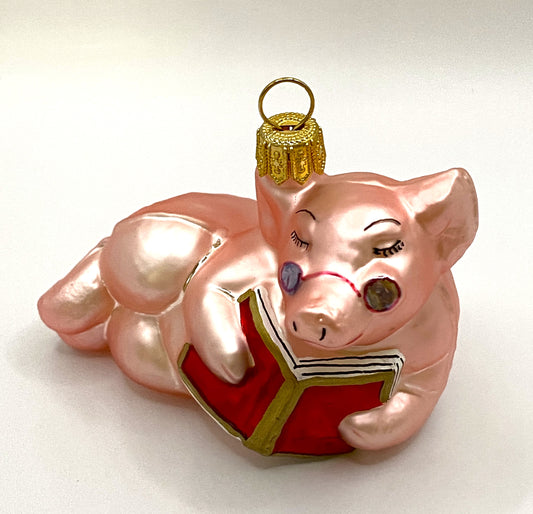 Baumschmuck-Christbaumschmuck-Schweinchen-Rosa-Lesen-Lesebrille-weihnachts-deko-ch-Galerie-Luechinger-2