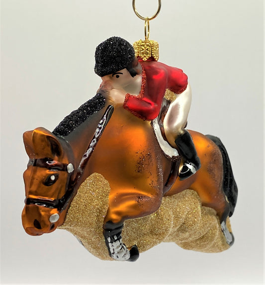 Baumschmuck-Christbaumschmuck-Springreiter-Braunes-Pferd-Reitsport-weihnachts-deko-ch-Galerie-Luechinger-2