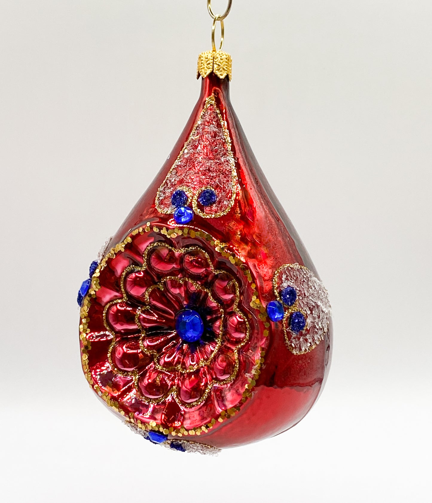 Baumschmuck-Christbaumschmuck-Tropfen-dunkelrot-Reflex-weihnachts-deko-ch-Galerie-Luechinger