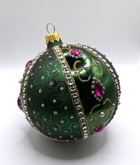 Baumschmuck-Christbaumschmuck-Weihnachts-Kugel-dunkelgruen-Schmucksteine-weihnachts-deko-ch-Galerie-Luechinger-7