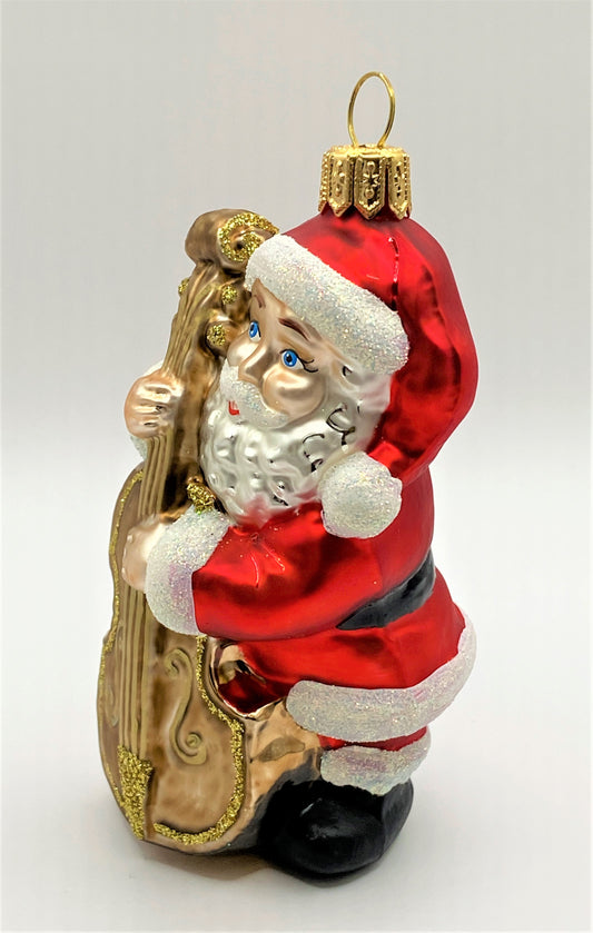 Baumschmuck-Christbaumschmuck-Weihnachtsmann-Santa-Nikolaus-Musik-Kontrabass-weihnachts-deko-ch-Galerie-Luechinger-2