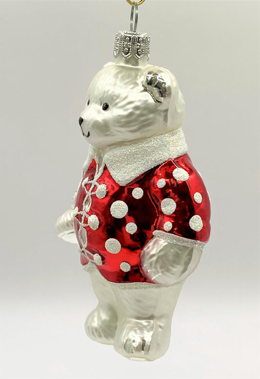 Baumschmuck-Christbaumschmuck-Weisser-Teddybaer-Knabe-rote-Jacke-weihnachts-deko-ch-Galerie-Luechinger-2