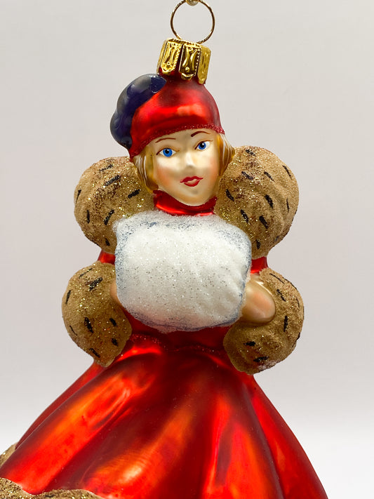 Baumschmuck-Christbaumschmuck-damenkleid-wintercape-muff-mostowski-komozja-weihnachts-deko-ch-Galerie-Luechinger1