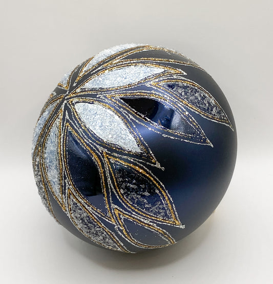 Baumschmuck-Christbaumschmuck-kugel-dunkelblau-blaetter-weihnachts-deko-ch-Galerie-Luechinger1