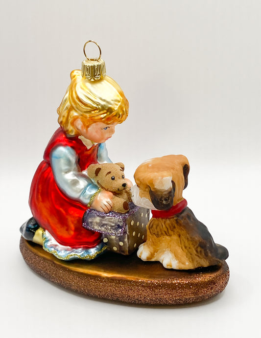 Baumschmuck-Christbaumschmuck-maedchen-teddybaer-kleiner-hund-welpe-mostowski-komozja-weihnachts-deko-ch-Galerie-Luechinger