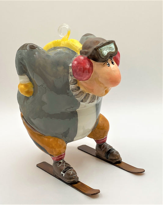 Baumschmuck-Christbaumschmuck-rasender-Skifahrer-Karikatur-Komozja-Mostowski-weihnachts-deko-ch-Galerie-Luechinger-2