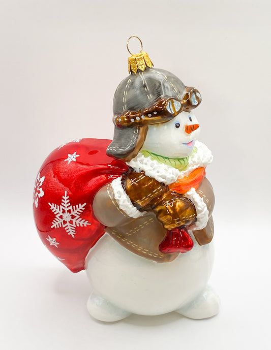 Baumschmuck-Christbaumschmuck-schneemann-pilotenmuetze-mostowski-komozja-weihnachts-deko-ch-Galerie-Luechinger