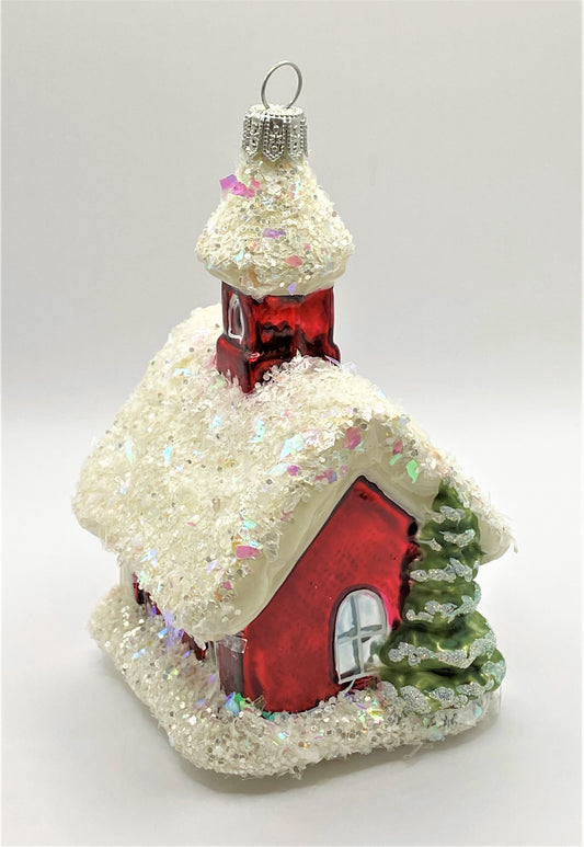 Baumschmuck-Christbaumschmuck-verschneite-Kapelle-Winter-Schnee-weihnachts-deko-ch-Galerie-Luechinger-2