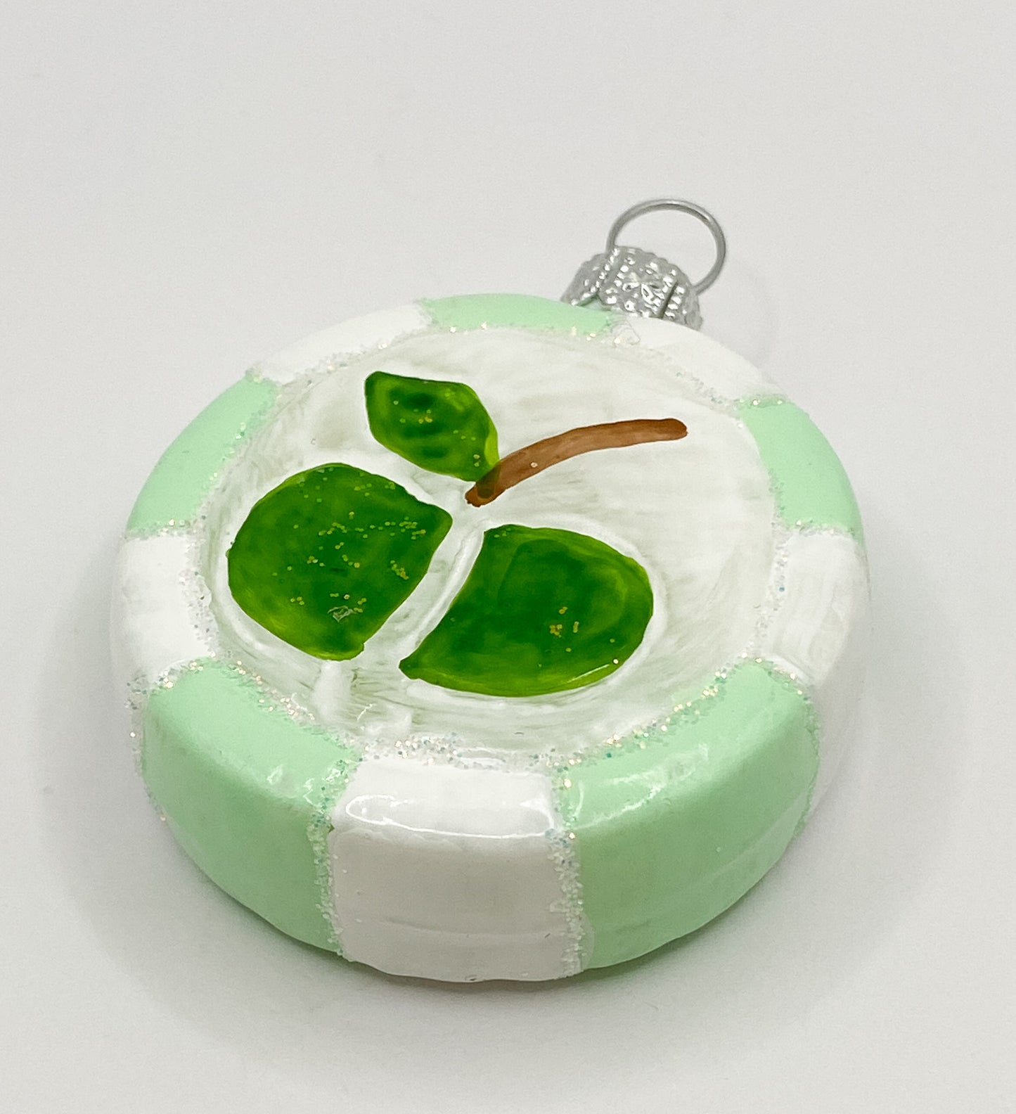 Mint green candy with green apple motif