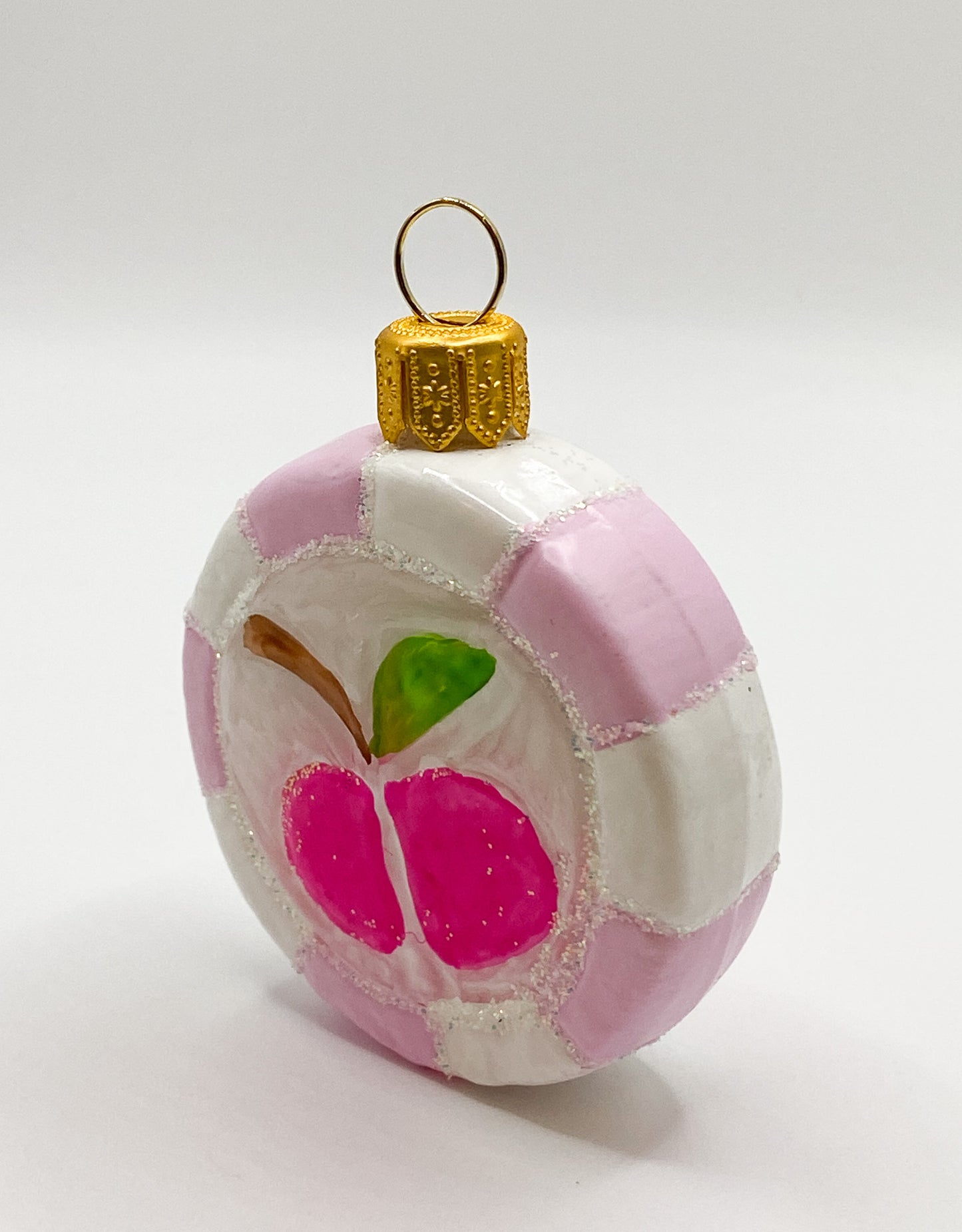Pink candy with apple motif