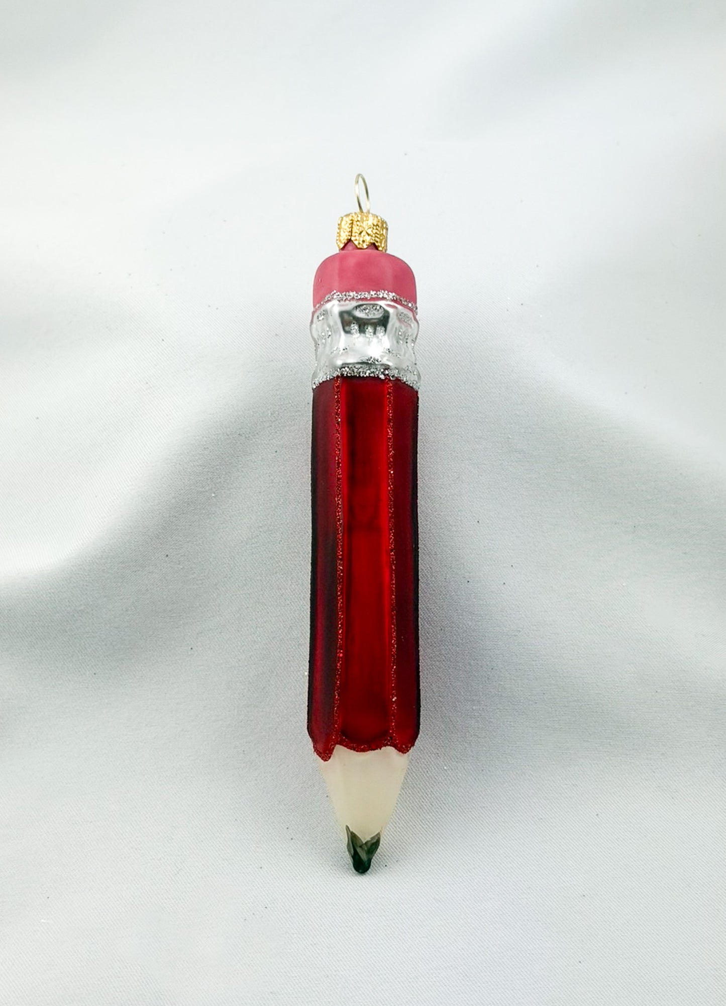 Red pencil with eraser