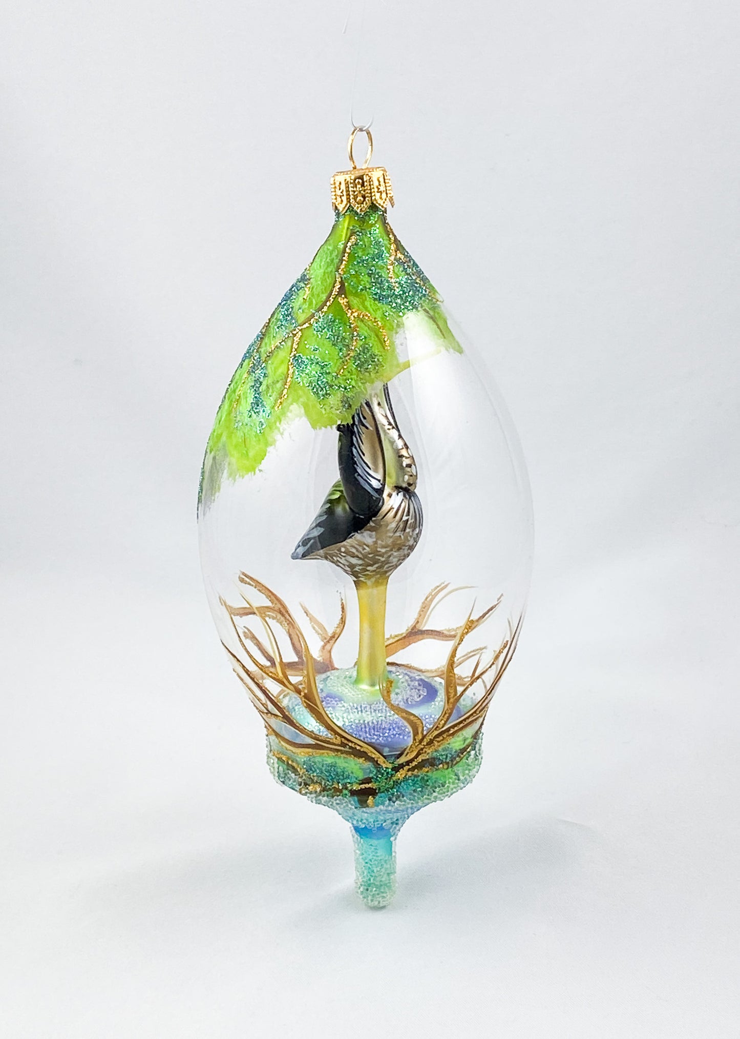 Kranich mit gelbem Schnabel