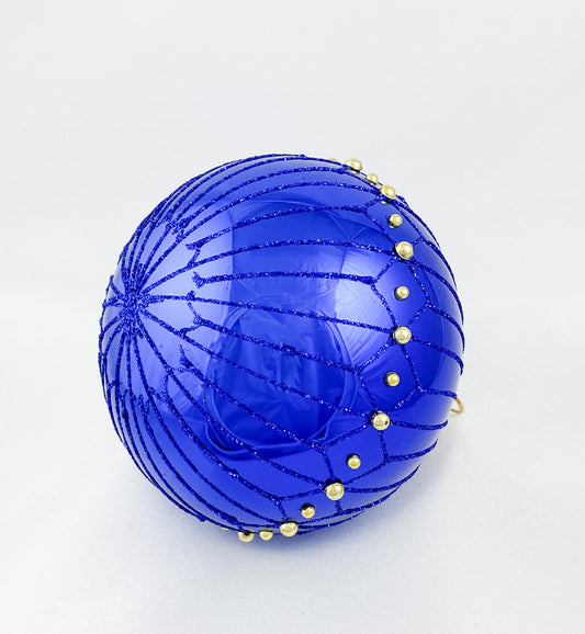 Kugel samtenes Blau glänzend