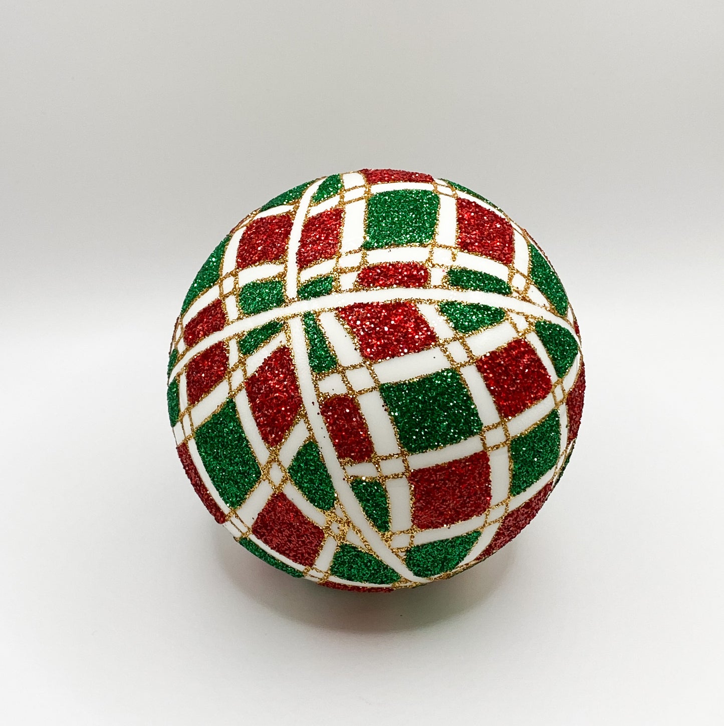 Green red checkered ball