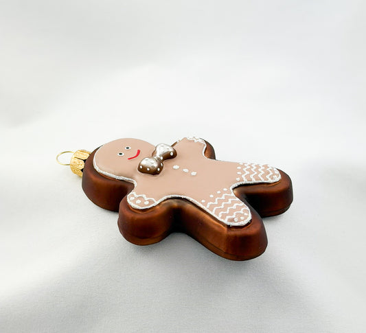Christmas Cookies Chocolate Gingerbread Man Silver Ribbon