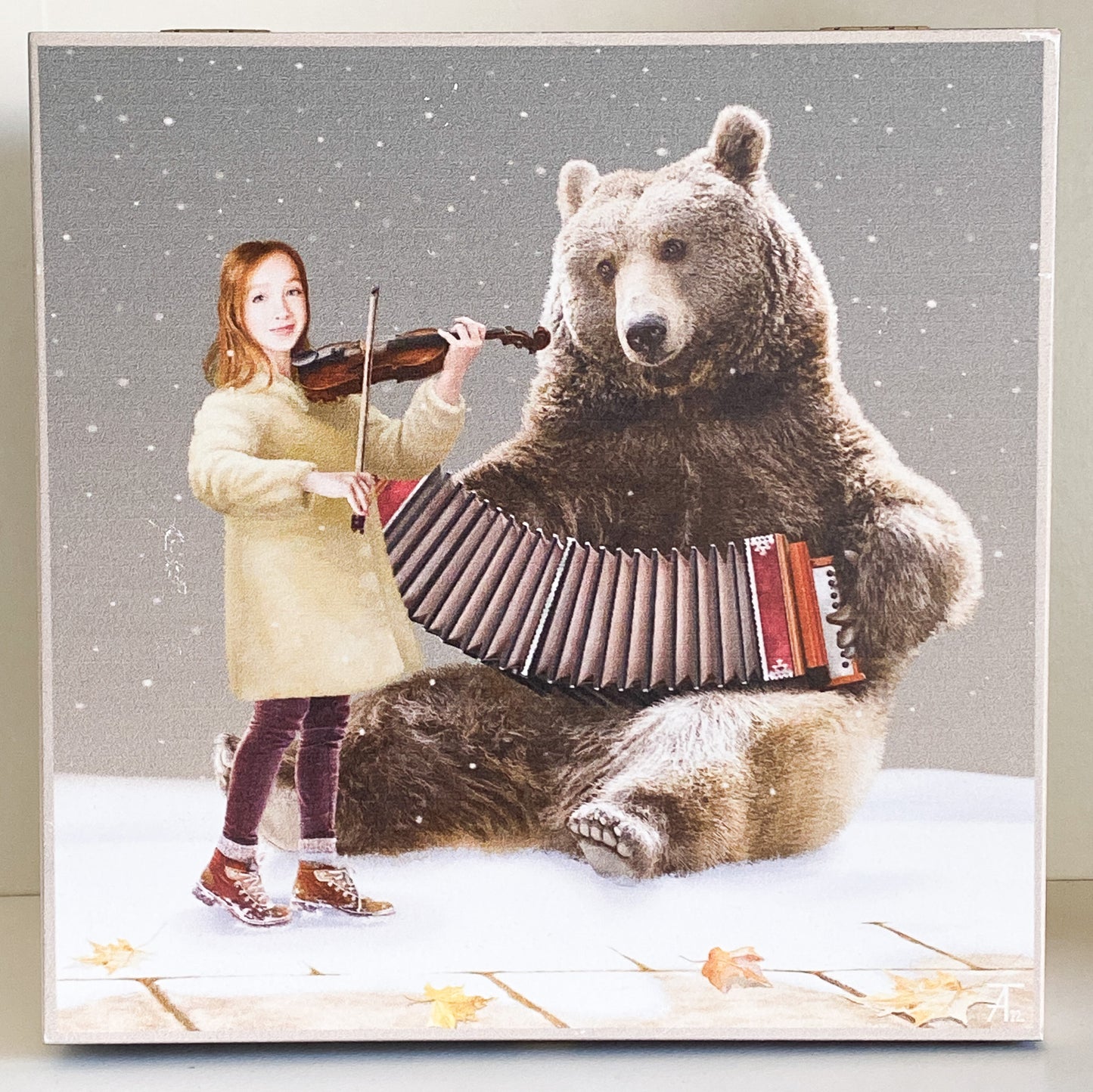 Das Mädchen und der Bär musizieren zusammen, AtlasArt