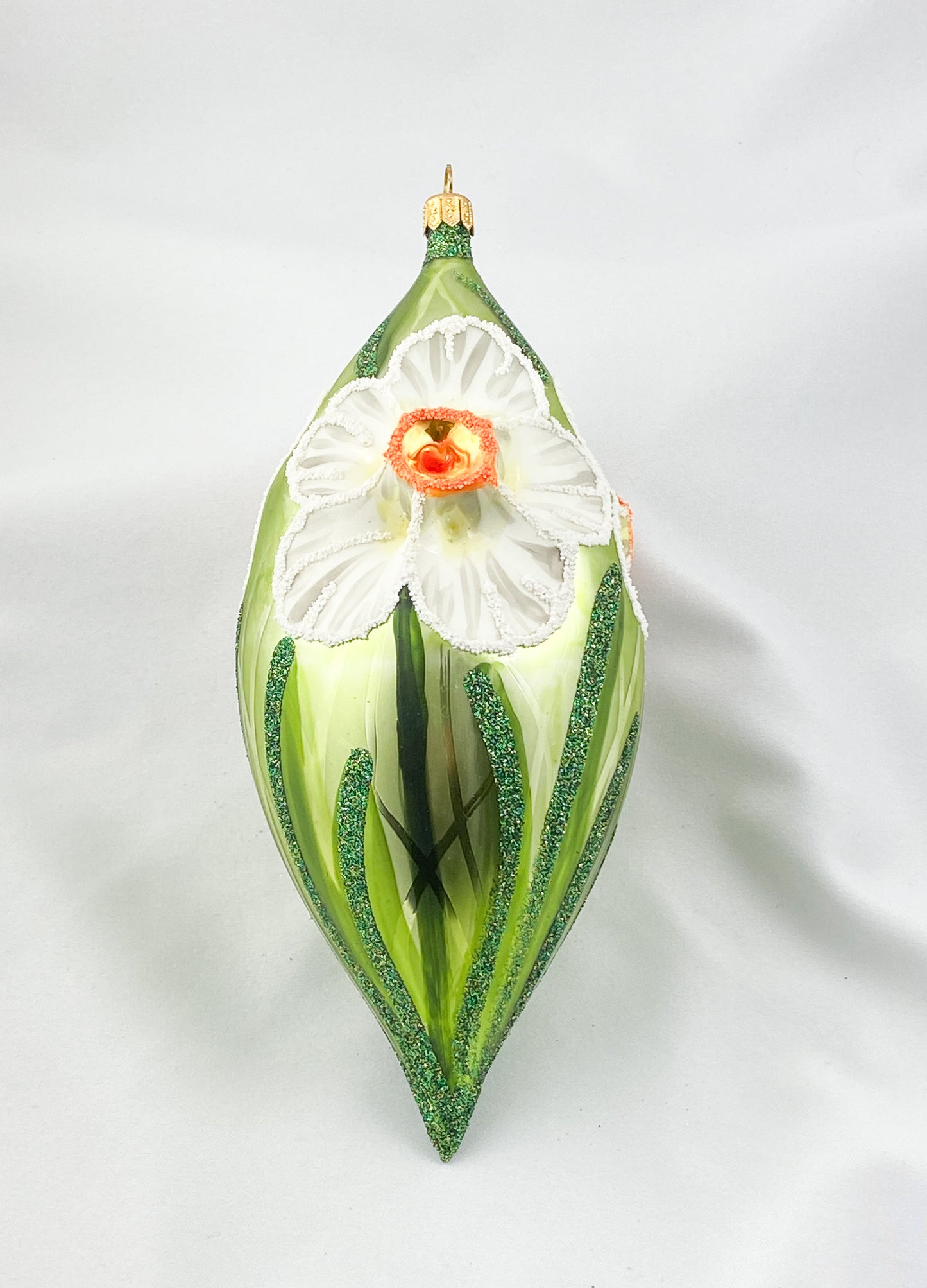 Grosse Kugel mit Narzissen-Motiv