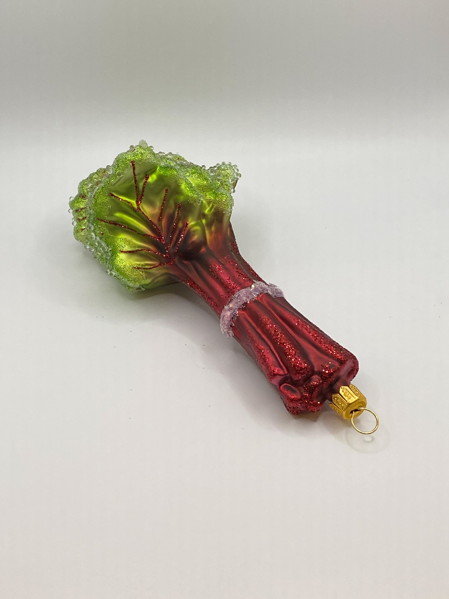 Bunch of rhubarb with leaves