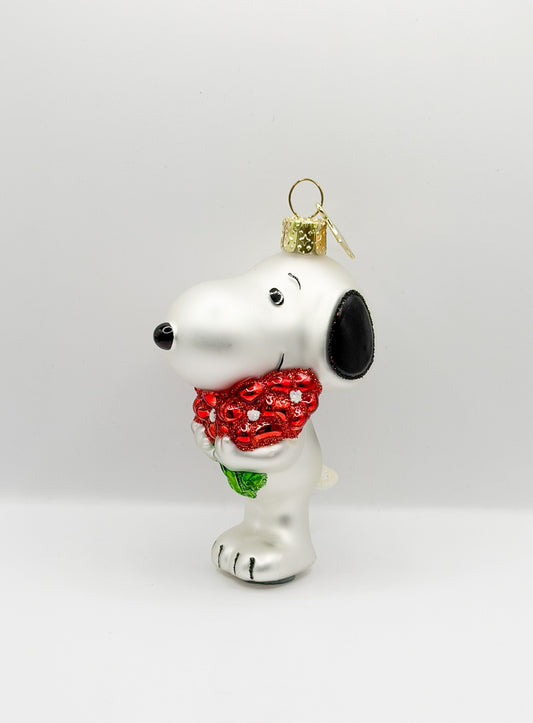 Snoopy bringt einen grossen Blumen-Strauss