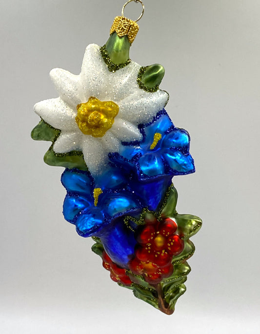 Baumschmuck-Christbaumschmuck-Blumenstrauss-Swissness-Alpenblumen-Edelweiss-Enzian-Alpenrosen-weihnachts-deko-ch-Galerie-Luechinger-1