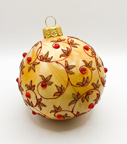 Baumschmuck-Christbaumschmuck-Christbaumkugel-creme-Rankenmuster-weihnachts-deko-ch-Galerie-Luechinger-ch