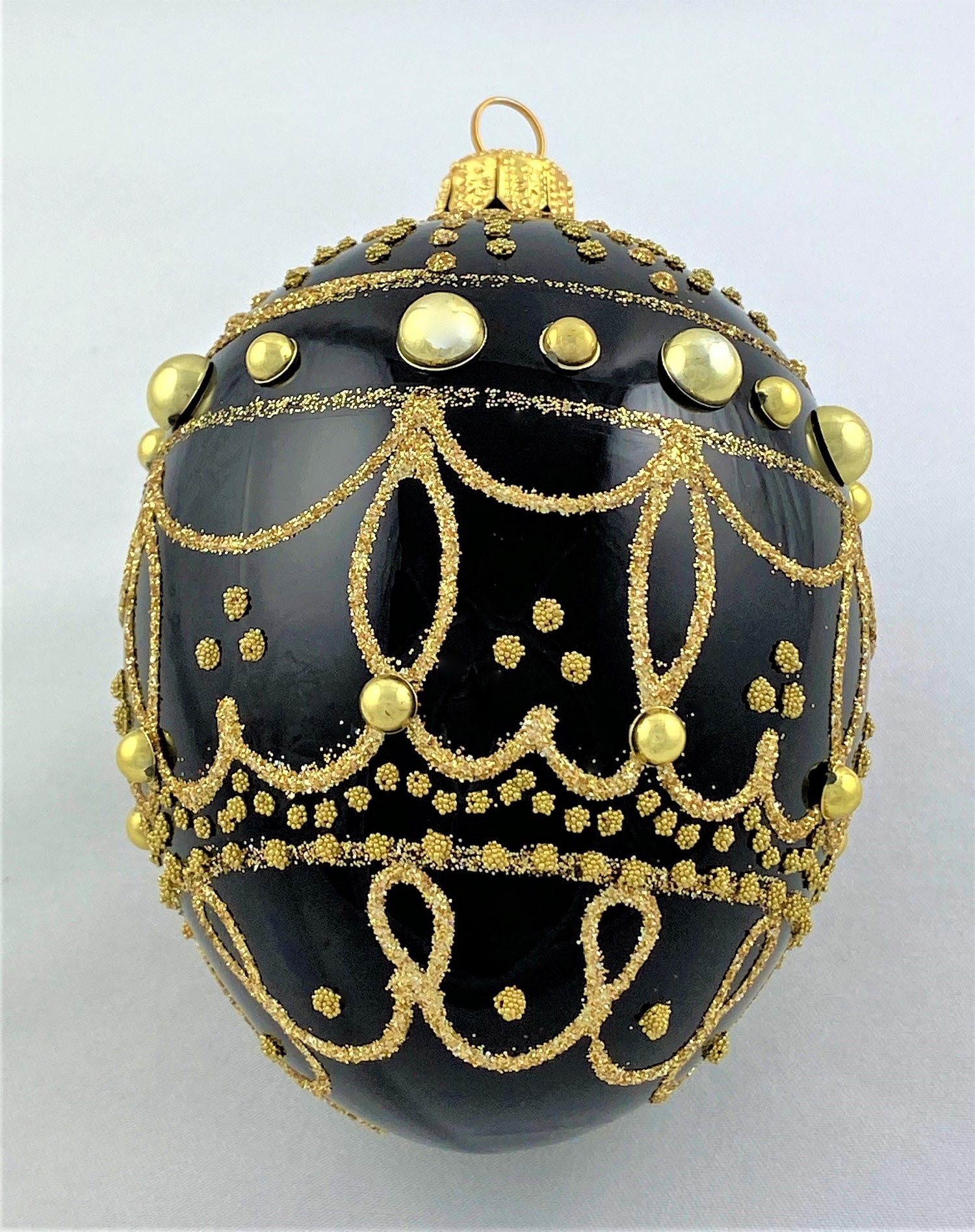 Baumschmuck-Christbaumschmuck-Faberge-Ei-gold-schwarz-empire-weihnachts-deko-ch-Galerie-Luechinger