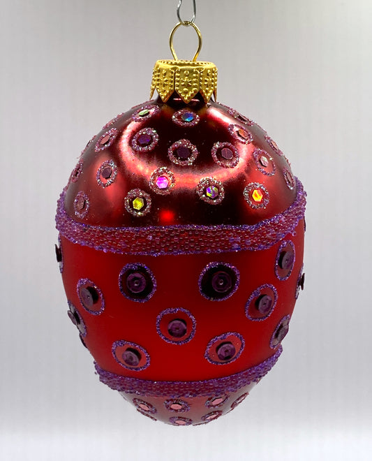 Baumschmuck-Christbaumschmuck-Faberge-Ei-rot-Tupfen-weihnachts-deko-ch-Galerie-Luechinger-1