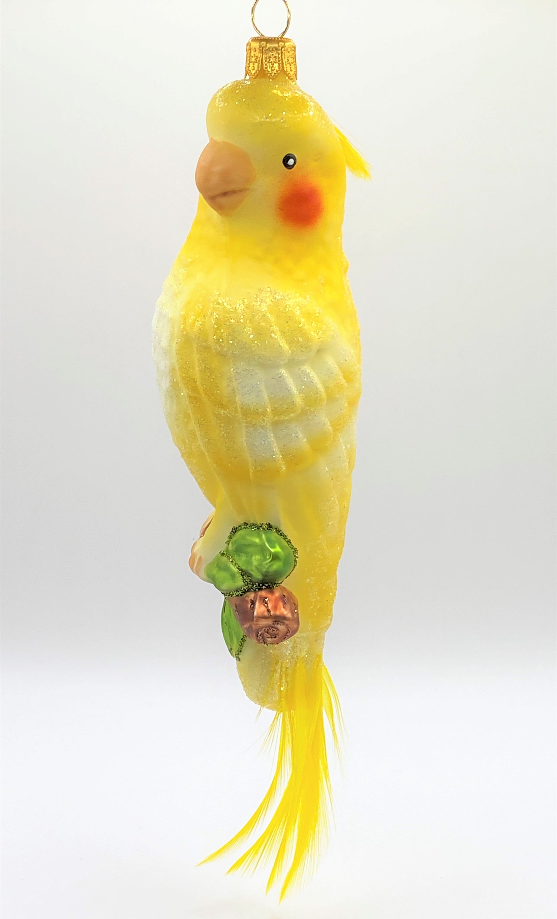 Baumschmuck-Christbaumschmuck-Gelber-Nymphensittich-exotischer-Vogel-Australien-weihnachts-deko-ch-Galerie-Luechinger-1
