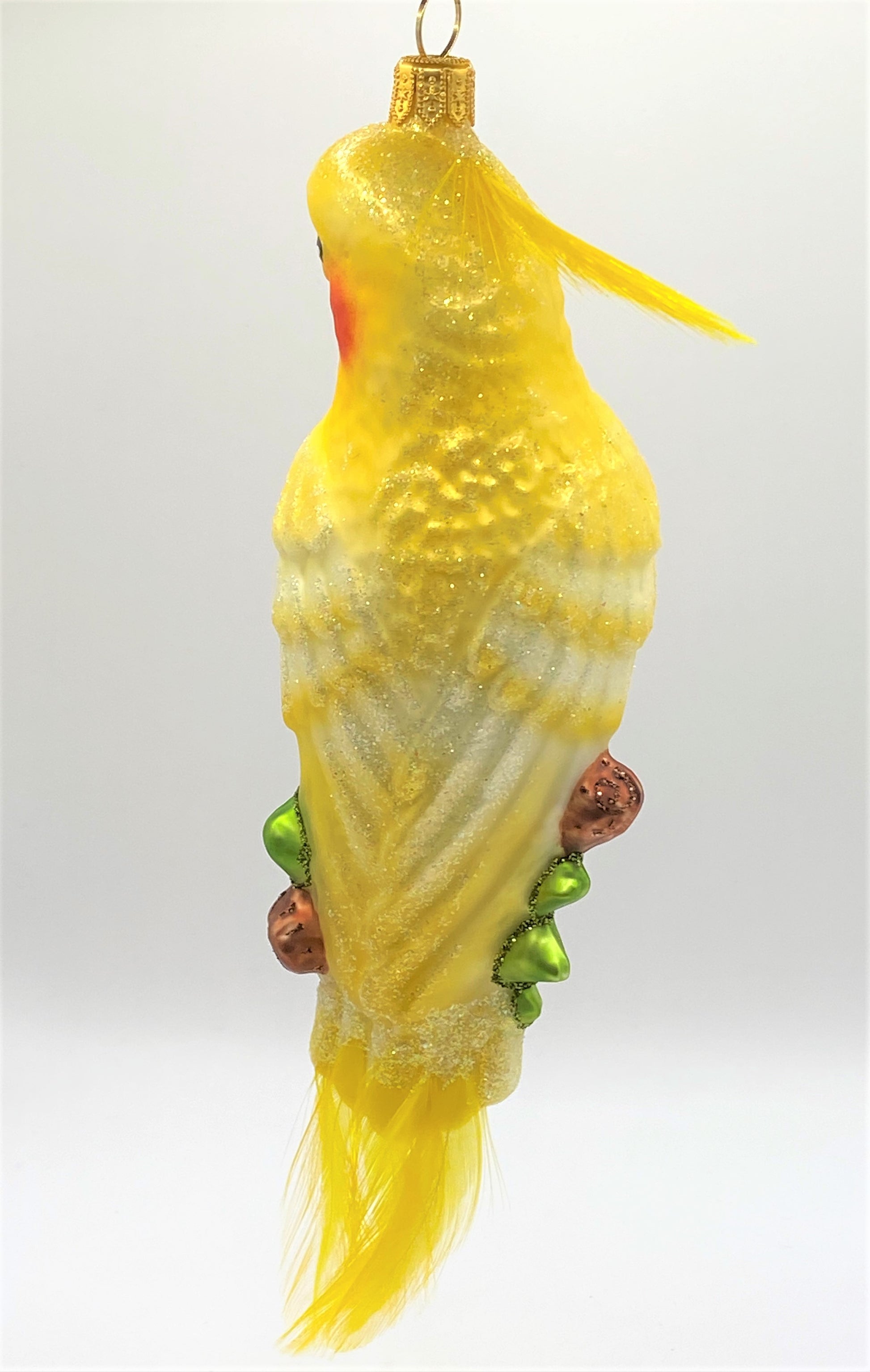 Baumschmuck-Christbaumschmuck-Gelber-Nymphensittich-exotischer-Vogel-Australien-weihnachts-deko-ch-Galerie-Luechinger-3