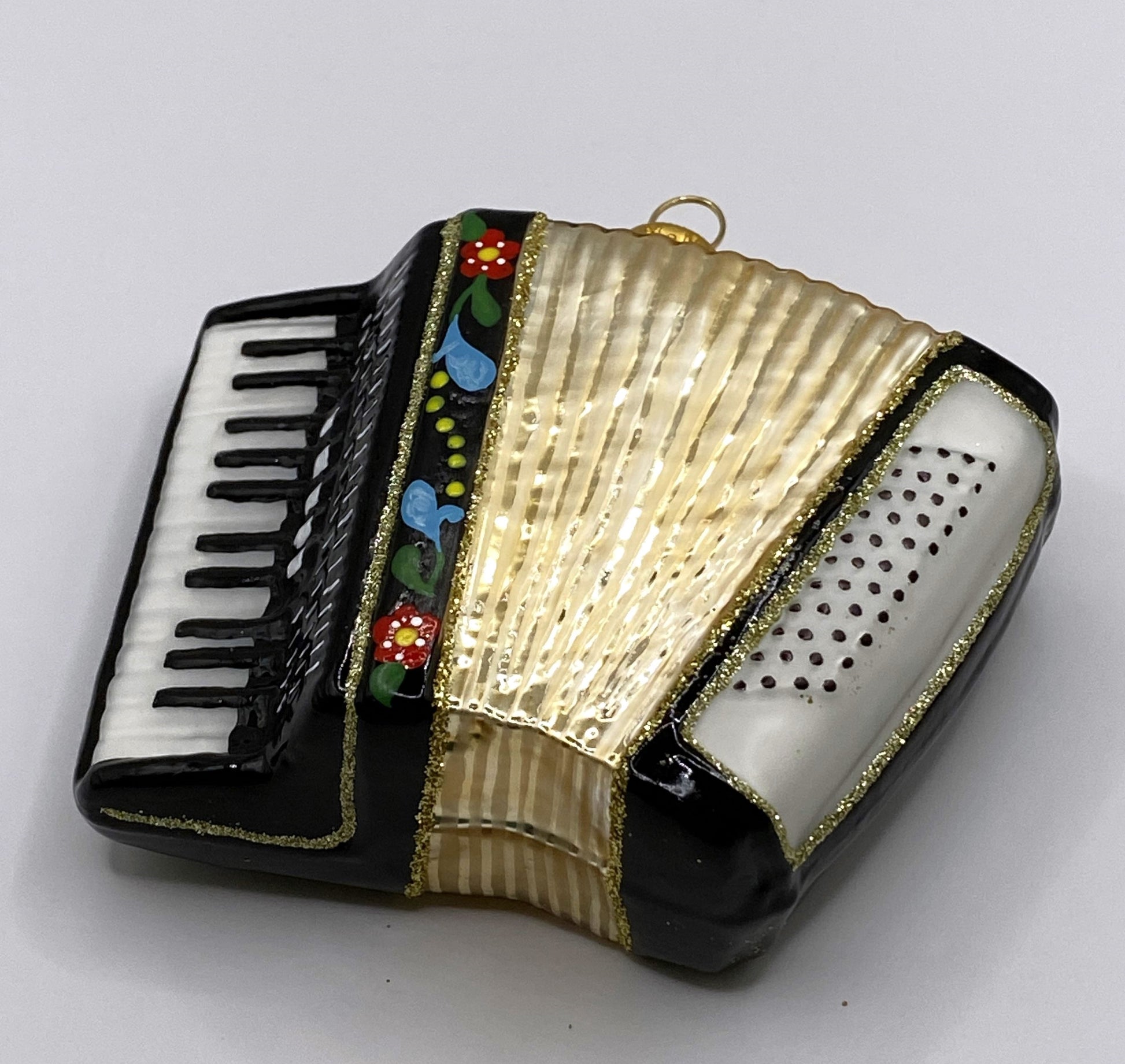 Baumschmuck-Christbaumschmuck-Handorgel-Schwarz-Blumendekor-Akkordeon-weihnachts-deko-ch-Galerie-Luechinger-4