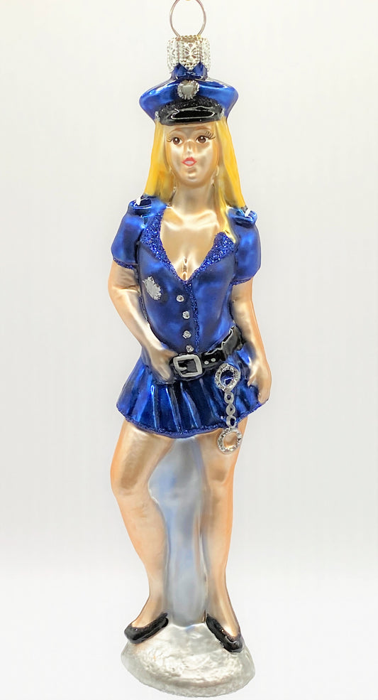 Baumschmuck-Christbaumschmuck-Polizistin-Uniform-sexy-weihnachts-deko-ch-Galerie-Luechinger-1