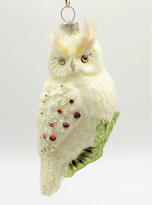 Baumschmuck-Christbaumschmuck-Schnee-Eule-Echtfeder-Schmucksteine-weihnachts-deko-ch-Galerie-Luechinger-1