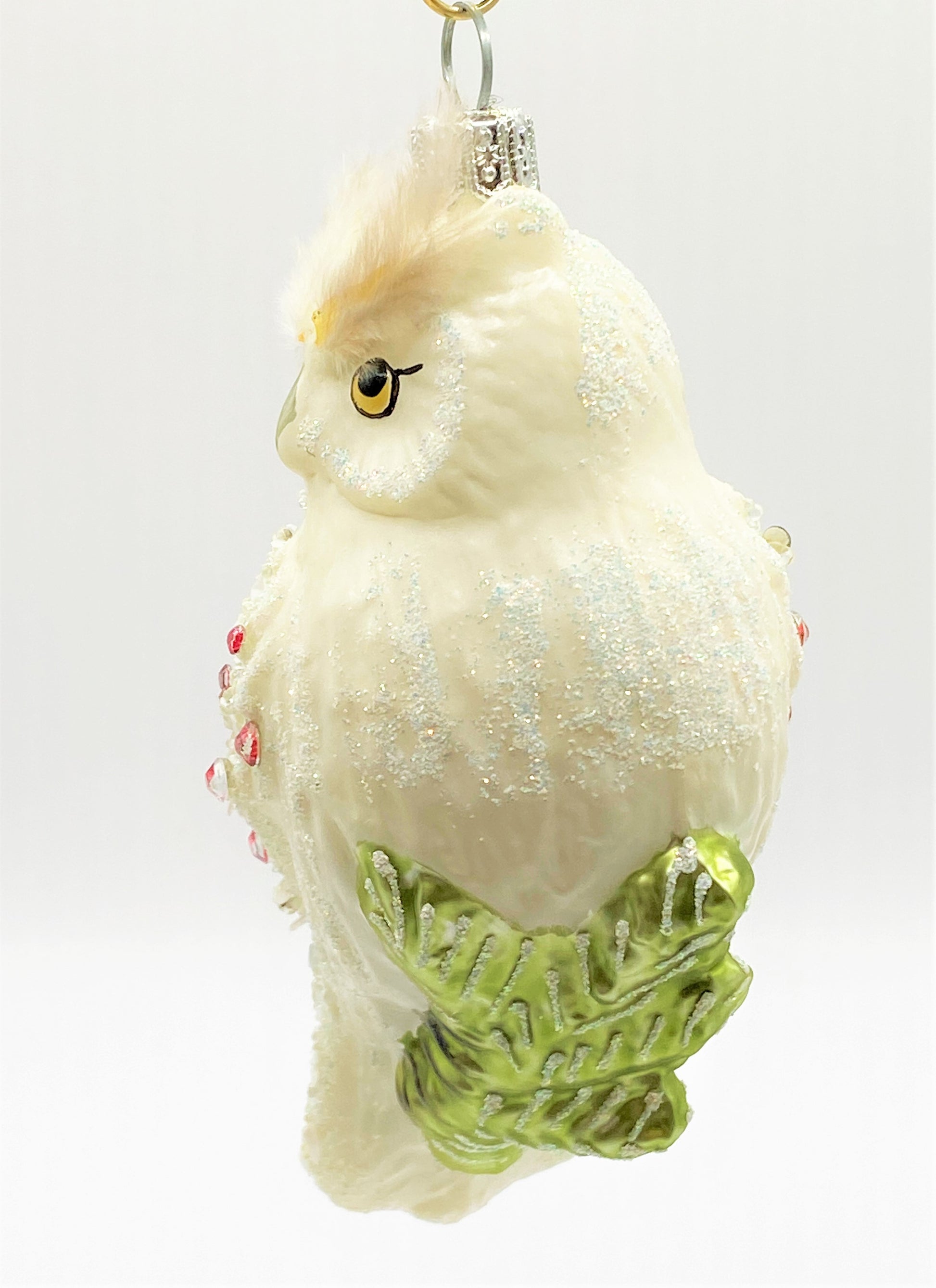 Baumschmuck-Christbaumschmuck-Schnee-Eule-Echtfeder-Schmucksteine-weihnachts-deko-ch-Galerie-Luechinger-3