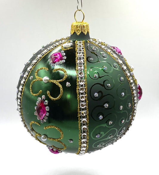 Baumschmuck-Christbaumschmuck-Weihnachts-Kugel-dunkelgruen-Schmucksteine-weihnachts-deko-ch-Galerie-Luechinger-6