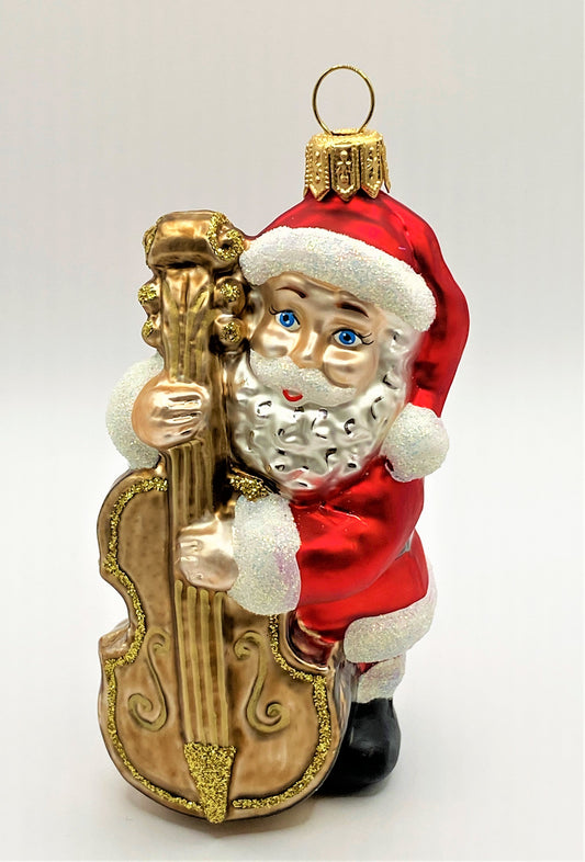 Baumschmuck-Christbaumschmuck-Weihnachtsmann-Santa-Nikolaus-Musik-Kontrabass-weihnachts-deko-ch-Galerie-Luechinger-1