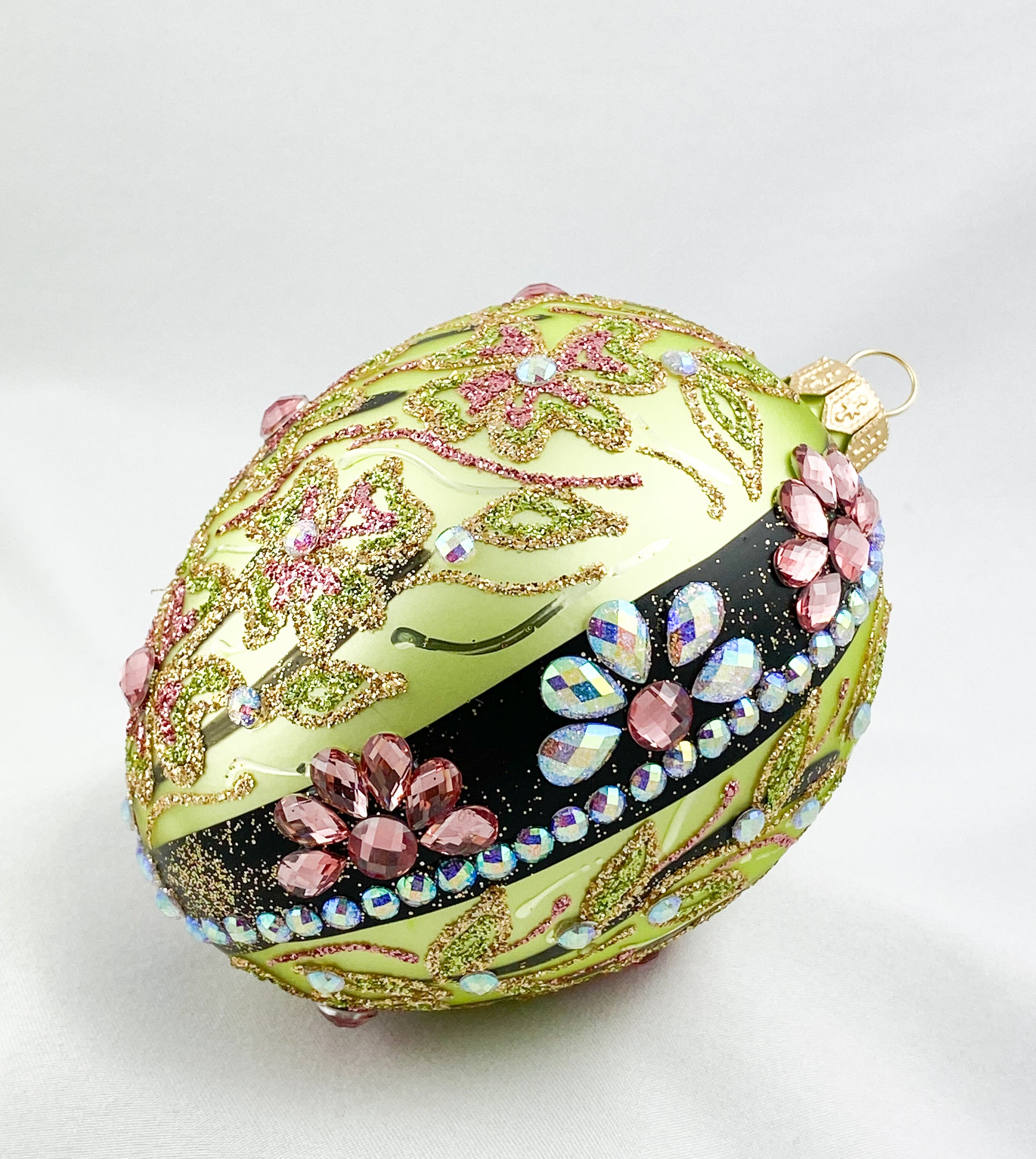 Baumschmuck-Christbaumschmuck-christbaumkugel-gruen-blueten-weihnachts-deko-ch-Galerie-Luechinger