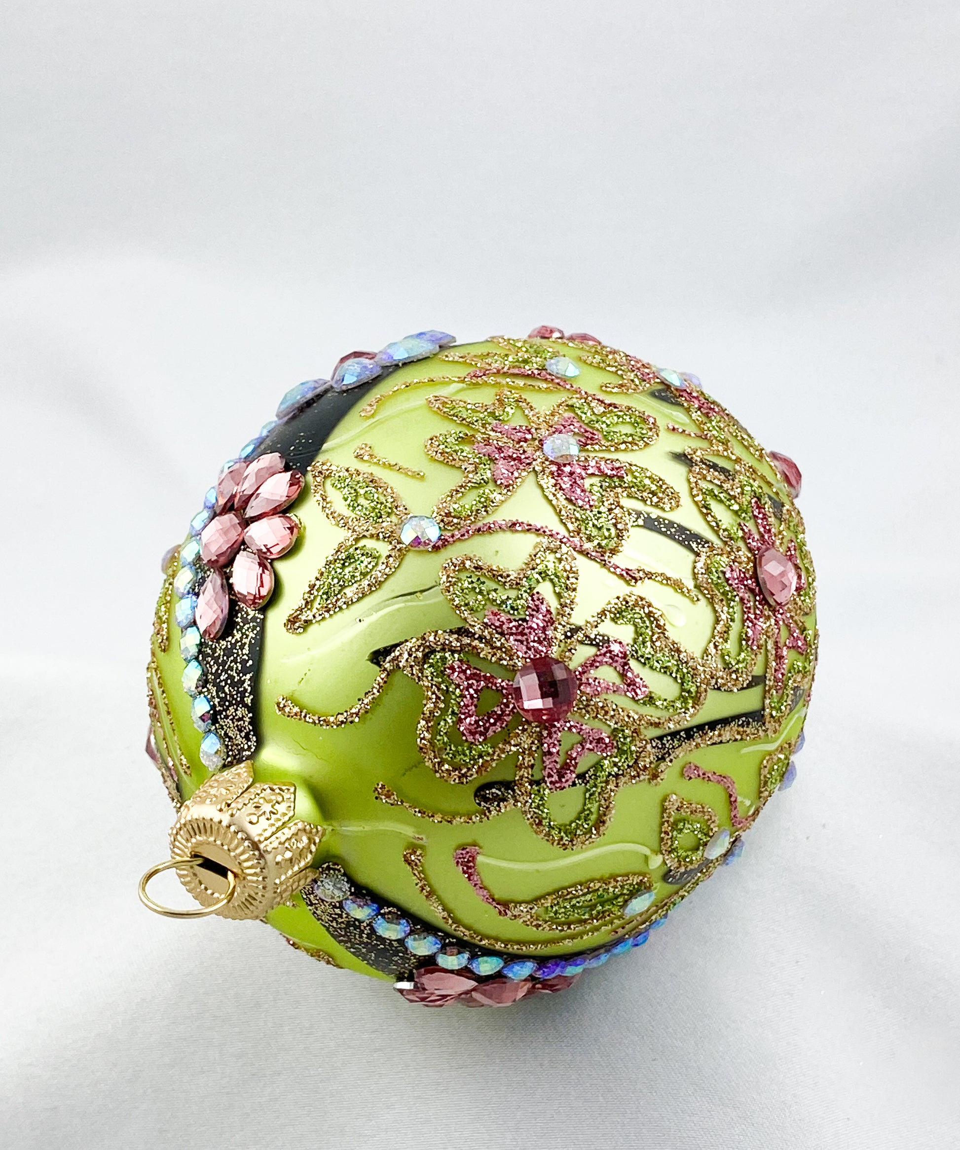 Baumschmuck-Christbaumschmuck-christbaumkugel-gruen-blueten-weihnachts-deko-ch-Galerie-Luechinger4