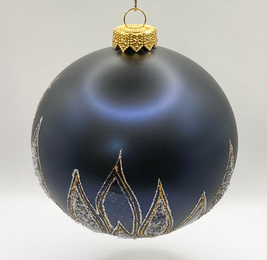 Baumschmuck-Christbaumschmuck-kugel-dunkelblau-blaetter-weihnachts-deko-ch-Galerie-Luechinger